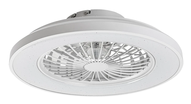 Dalfon2 – LED плафон с вентилатор в бяло, Ø485мм, 48W, 3000-6500K