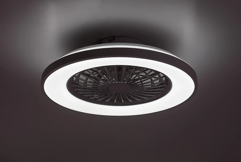 Dalfon2 – LED плафон с вентилатор в бяло, Ø485мм, 48W, 3000-6500K