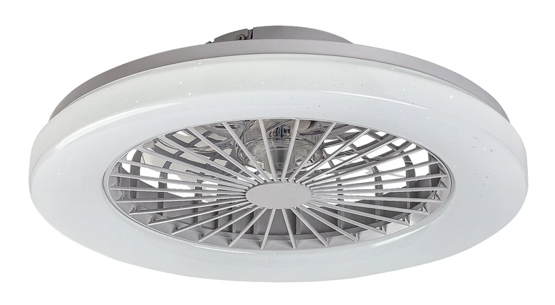 LED Ceiling Lights Dalfon2 – LED ceiling light with fan in white, Ø485mm, 48W, 3000-6500K, RGB