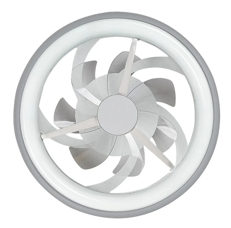 Fanricius – LED таванен вентилатор в сребристо/бяло, Ø480мм, 40W, 3000-6000K