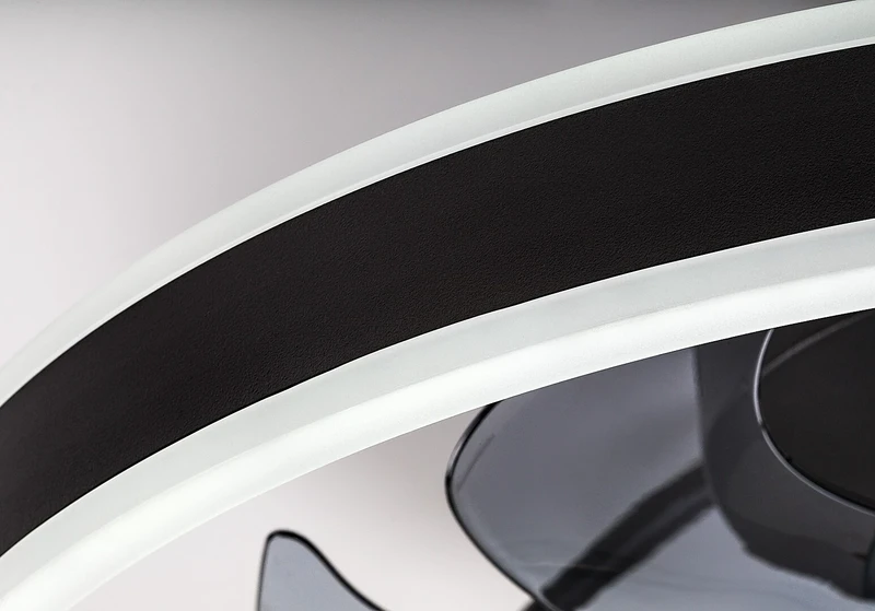 Fanfy – LED таванен вентилатор в черно/бяло, Ø500мм, 40W, 3000-6000K