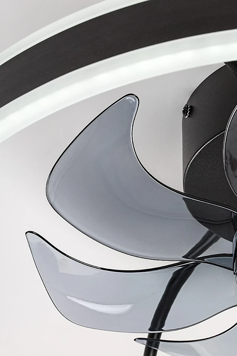 Fanfy – LED таванен вентилатор в черно/бяло, Ø500мм, 40W, 3000-6000K