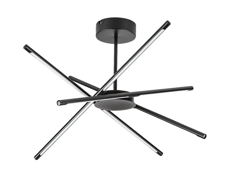 Henli2 – LED ceiling light in black/white, 660×660mm, 40W, 3000K