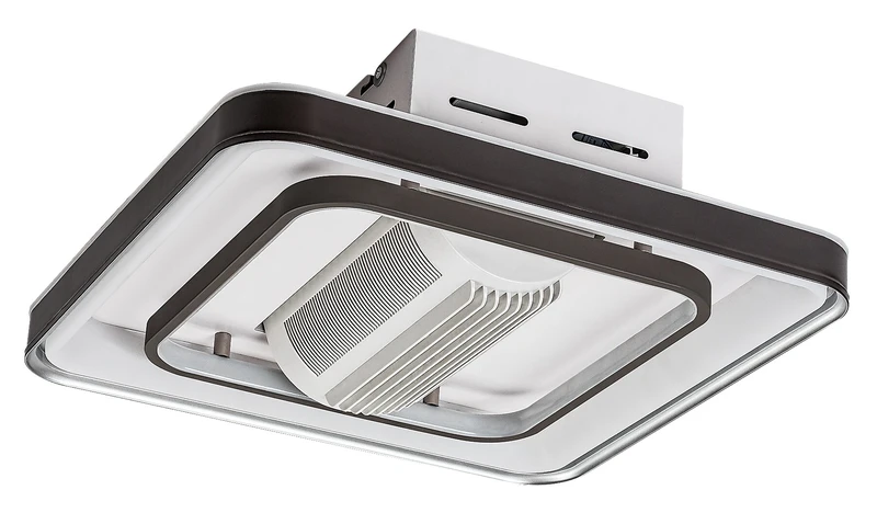 Aireon – LED ceiling light with fan in black/white, 480×480mm, 50W, 3000-6000K