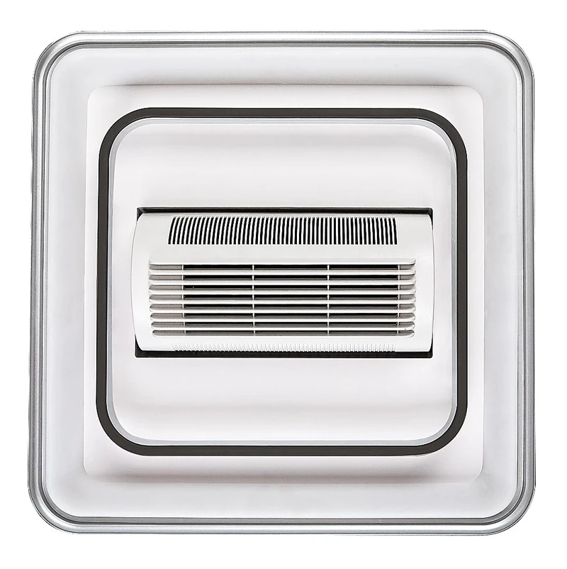 Aireon – LED ceiling light with fan in black/white, 480×480mm, 50W, 3000-6000K