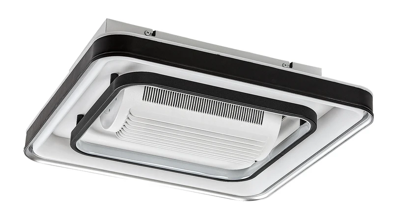 Aireon – LED ceiling light with fan in black/white, 480×480mm, 50W, 3000-6000K