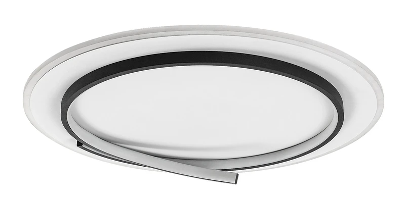 Niloo – LED плафон в черно/бяло, Ø480мм, 40W, 4000K
