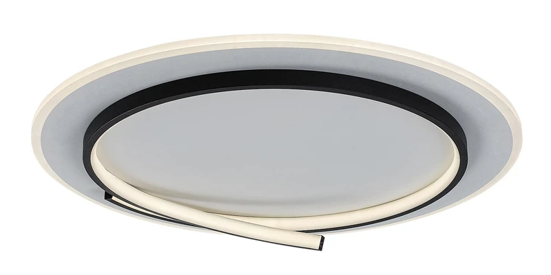 LED плафони Niloo – LED плафон в черно/бяло, Ø480мм, 40W, 4000K