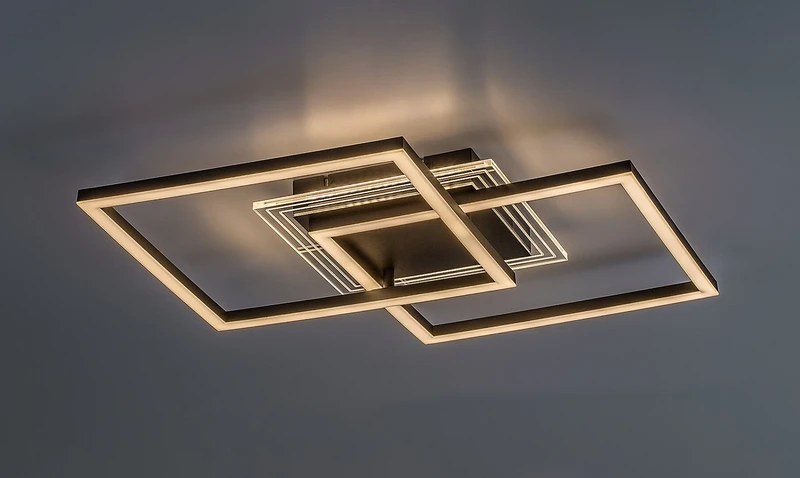Ottavia – LED плафон в черно/бяло, 700×470мм, 28W, 3000K