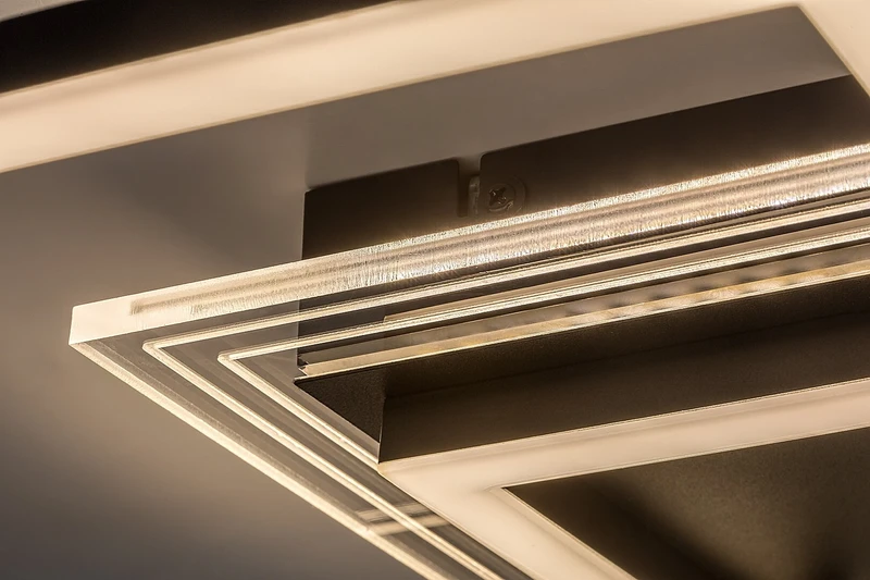Ottavia – LED плафон в черно/бяло, 700×470мм, 28W, 3000K