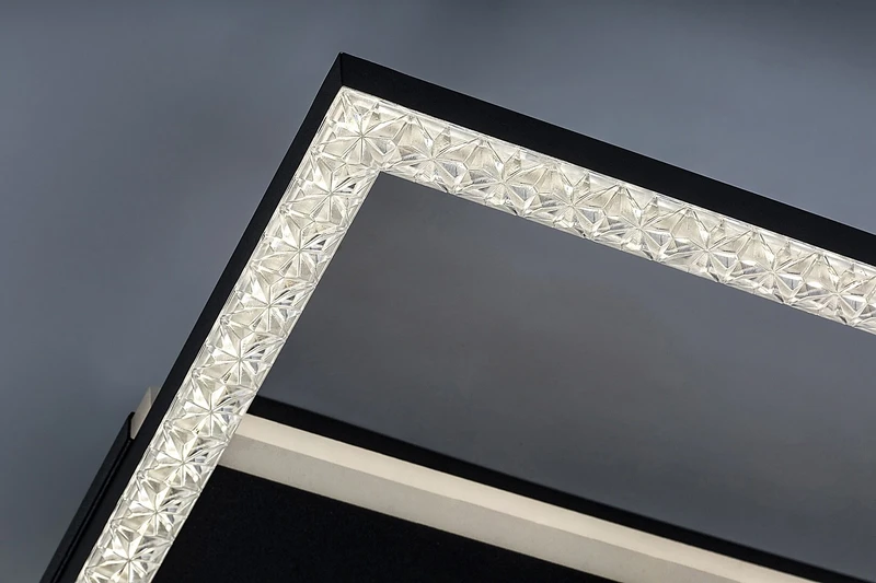 Donya – LED плафон в черно с бял акрилен абажур, 330×330мм, 24W, 4000K