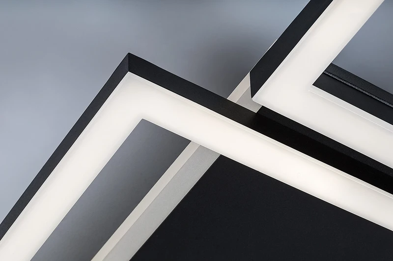 Donya – LED ceiling light in black/white, 510×220mm, 24W, 4000K