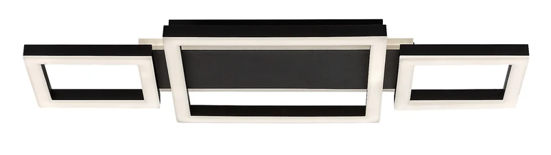 Donya – LED ceiling light in black/white, 510×220mm, 24W, 4000K