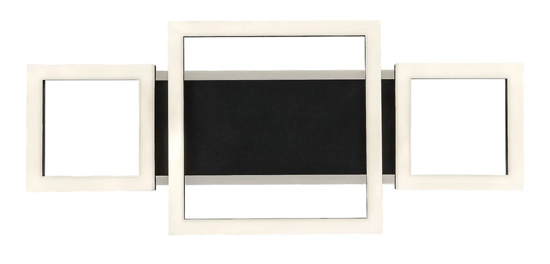 Donya – LED ceiling light in black/white, 510×220mm, 24W, 4000K
