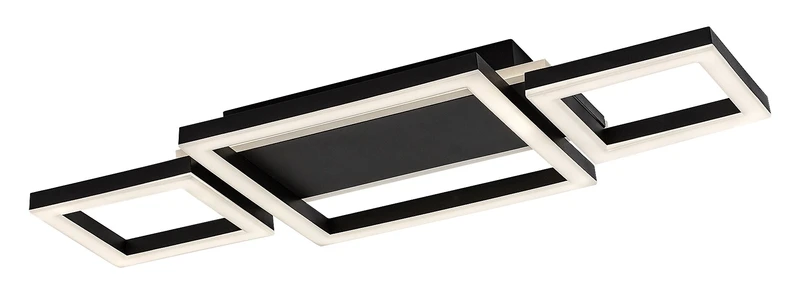 LED Ceiling Lights Donya – LED ceiling light in black/white, 510×220mm, 24W, 4000K