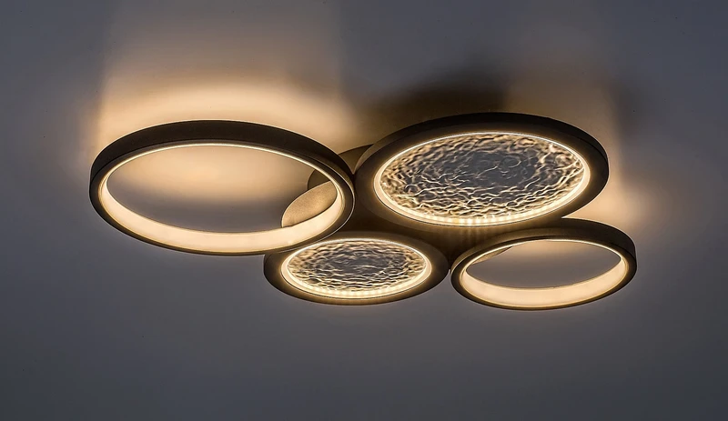 Aranis – LED плафон в черно с бял абажур, 590×450мм, 40W, 3000-6500K