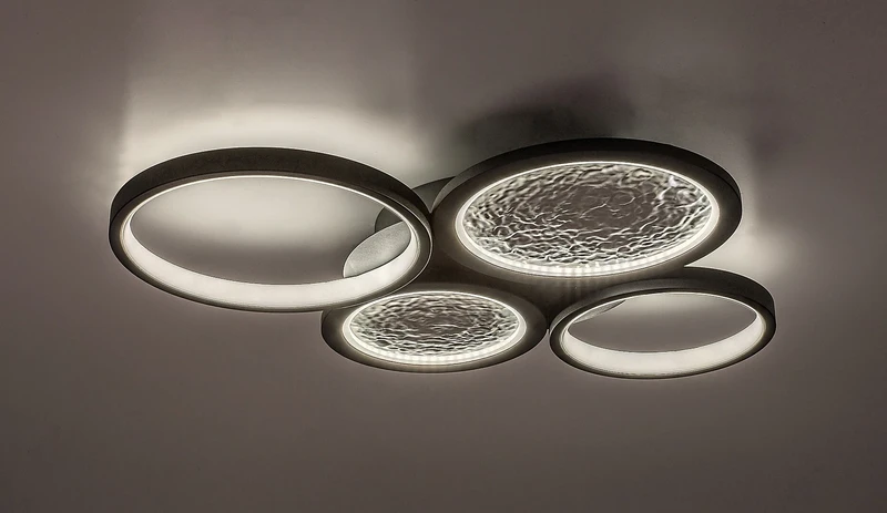 Aranis – LED плафон в черно с бял абажур, 590×450мм, 40W, 3000-6500K