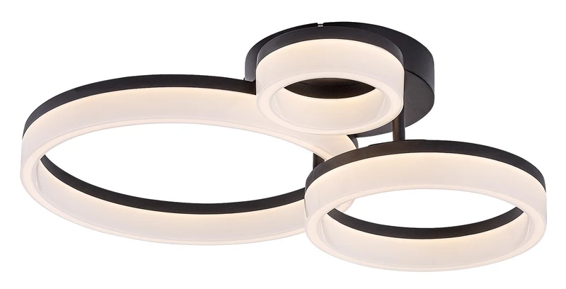 LED Ceiling Lights Amilia – LED ceiling light in black/white, 510×380mm, 24W, 3000-6500K