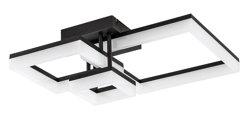 Amilia – LED плафон в черно/бяло, 470×470мм, 22W, 3000-6500K