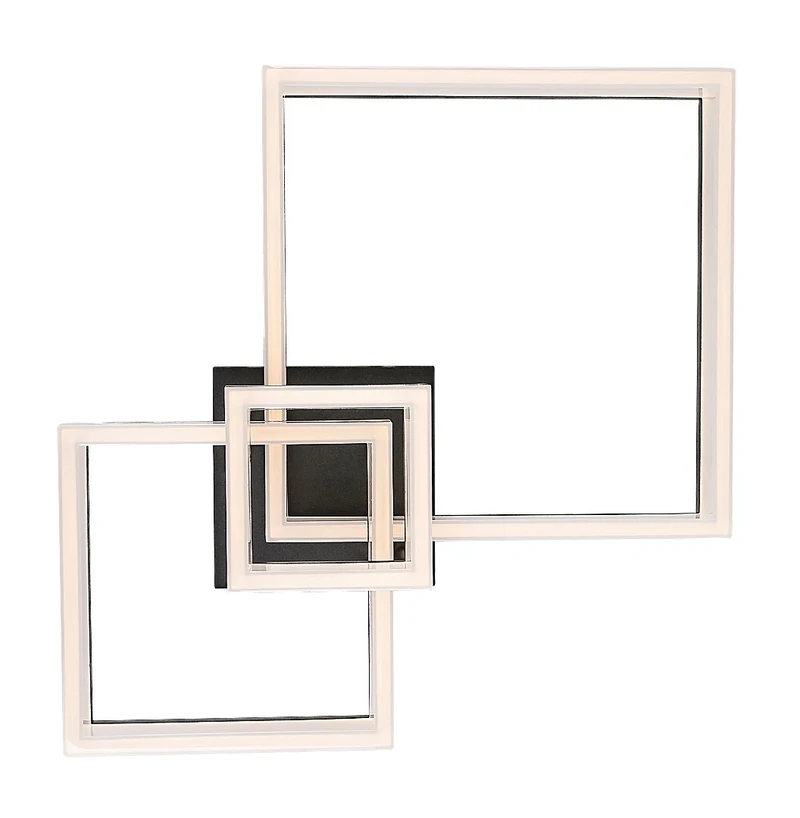 Amilia – LED плафон в черно/бяло, 470×470мм, 22W, 3000-6500K