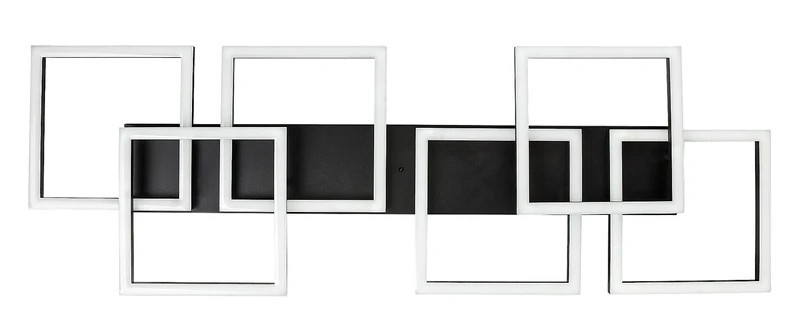 Fatma – LED ceiling light in black with white shade, 1000×330mm, 40W, 3000-6500K