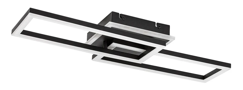 Ramin – LED ceiling light in black with white shade, 600×220mm, 30W, 3000-6500K