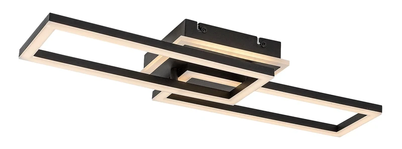 LED Ceiling Lights Ramin – LED ceiling light in black with white shade, 600×220mm, 30W, 3000-6500K
