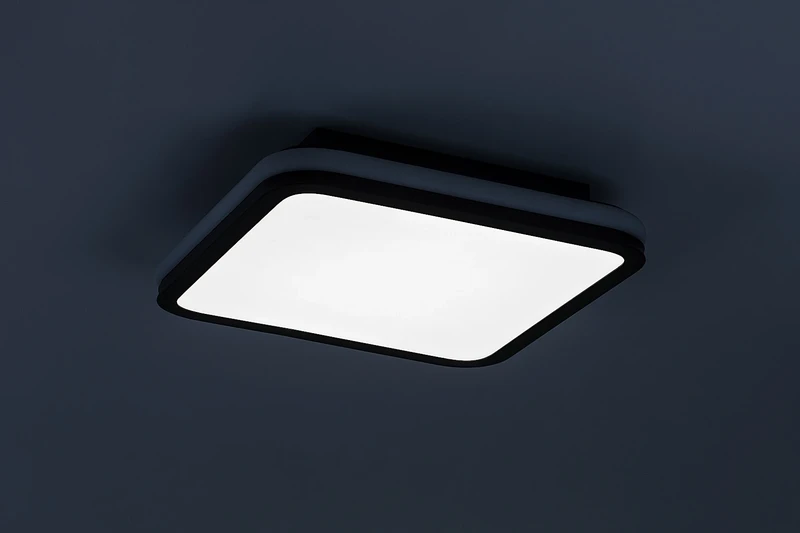 Serkan – LED плафон с RGB в черно/бяло, 350×350мм, 43W, 3000-6500K