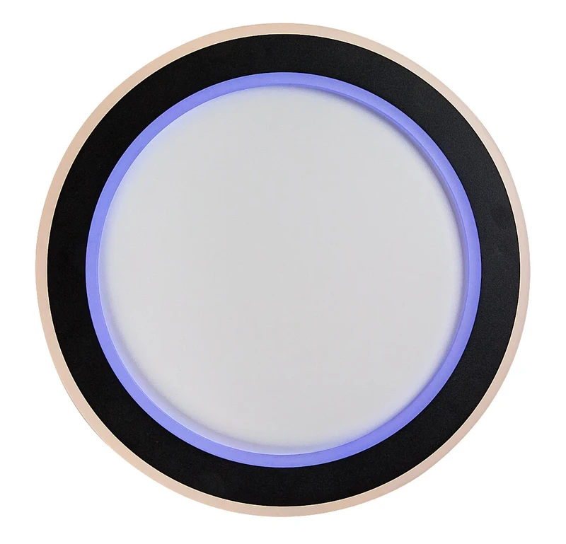 Golwen – LED плафон в черно с бял акрилен абажур, Ø450мм, 22W, 3000-6500K