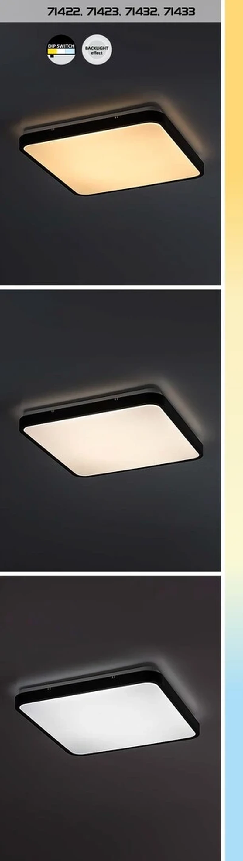Alenzo – LED panel in white, 420×420mm, 36W, 3000-6000K, IP44