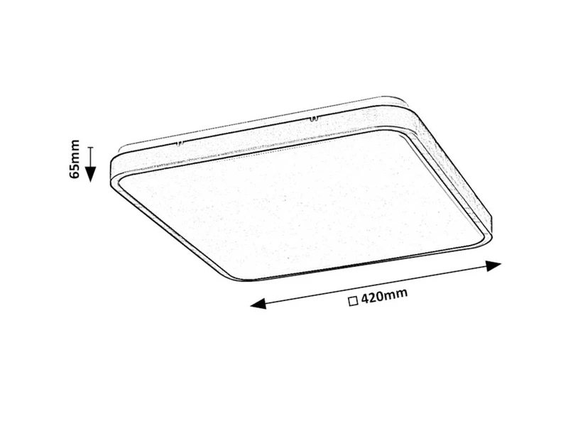 Alenzo – LED панел в бяло, 420×420мм, 36W, 3000-6000K, IP44, димируем