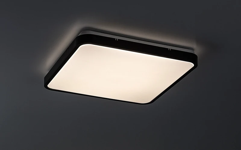 Alenzo – LED панел в черно с бял абажур, 420×420мм, 36W, 3000-6000K, IP44