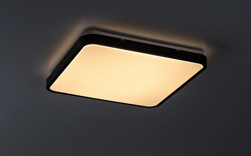 Alenzo – LED панел в черно с бял абажур, 420×420мм, 36W, 3000-6000K, IP44