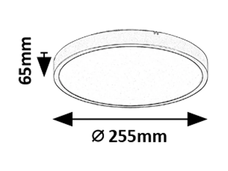 Alenzo – LED панел в черно с бял абажур, Ø255мм, 12W, 3000-6000K, IP44