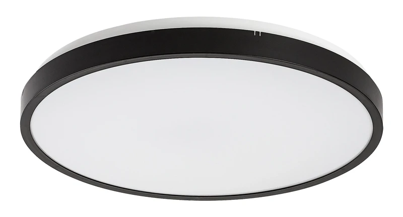 Alenzo – LED panel in black with white shade, Ø420mm, 36W, 3000-6000K, IP44