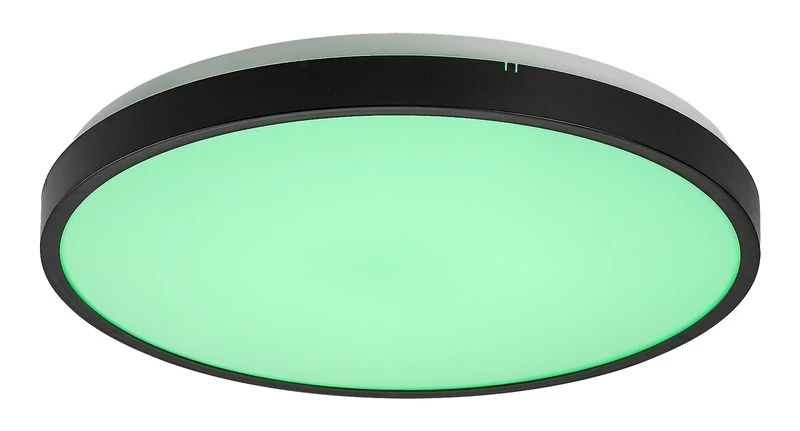 Alenzo – LED panel in black with white shade, Ø420mm, 36W, 3000-6000K, IP44