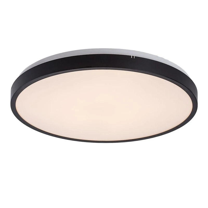 LED Panels Alenzo – LED panel in black with white shade, Ø420mm, 36W, 3000-6000K, IP44