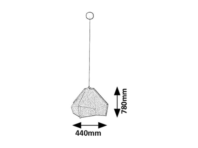 Lomiro – modern pendant in grey with felt shade, Ø440mm, 1×E27
