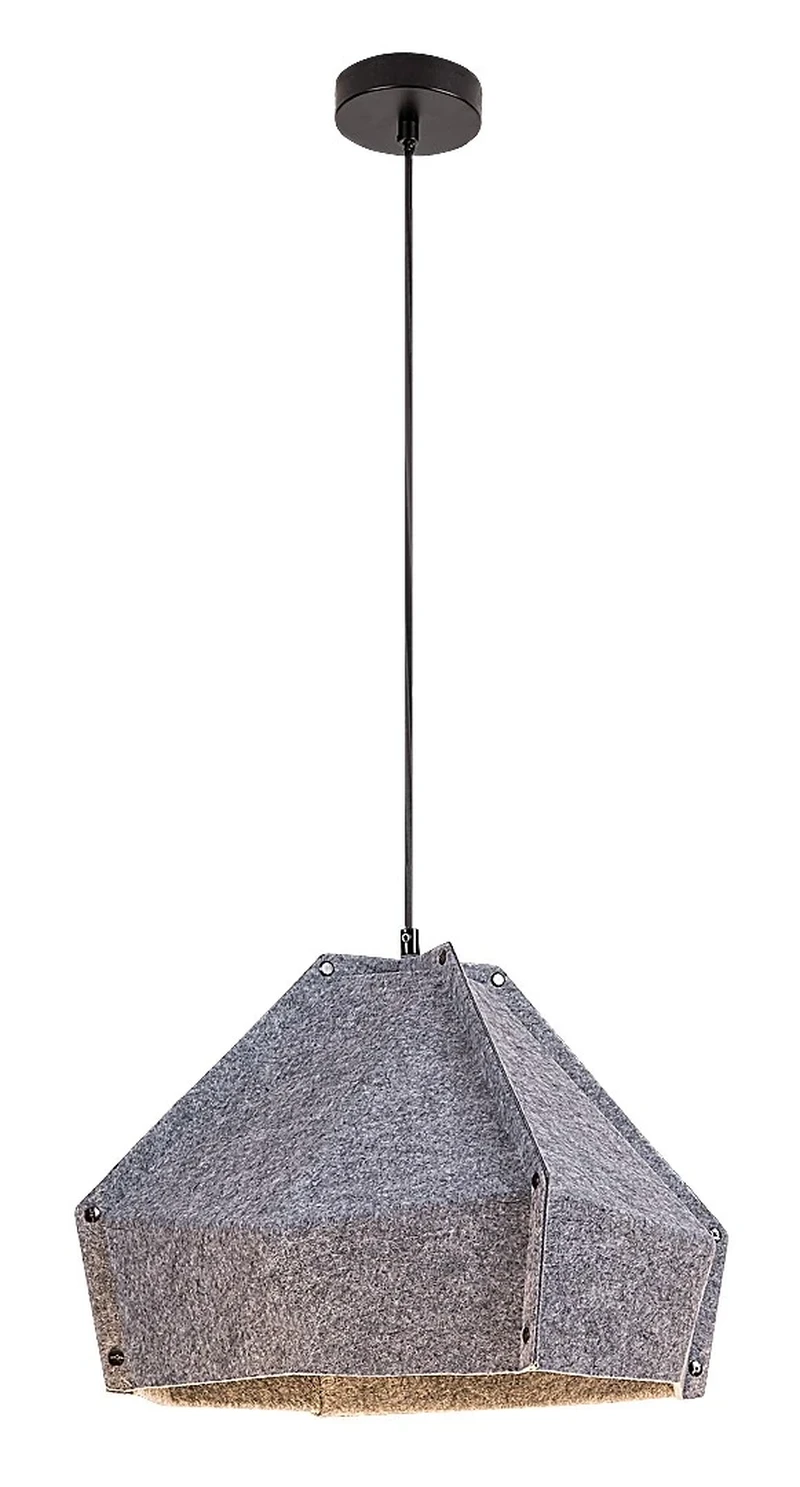 Pendant Lights Lomiro – modern pendant in grey with felt shade, Ø440mm, 1×E27