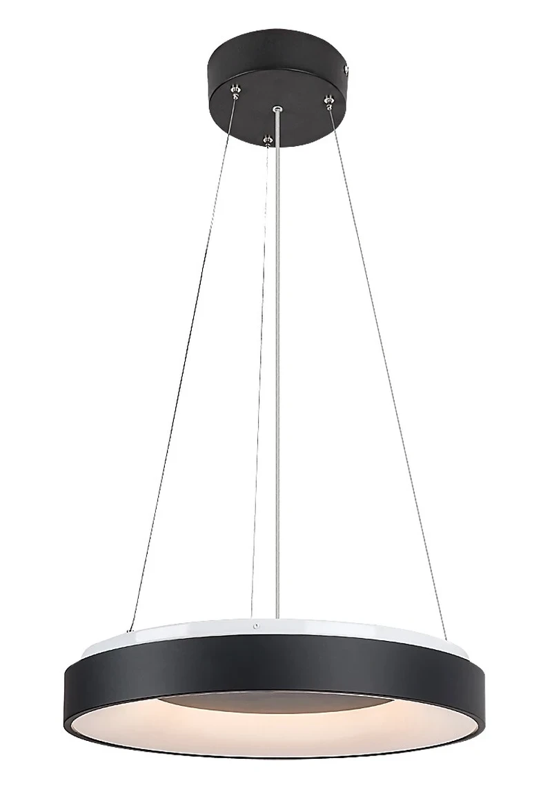 Ceilo – LED pendant in black with white shade, Ø480mm, 38W, 3000-6500K