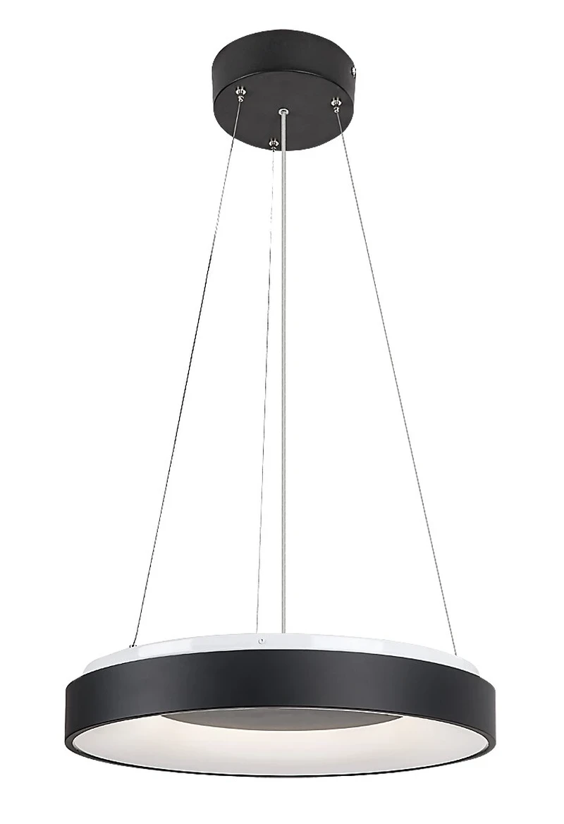 Ceilo – LED pendant in black with white shade, Ø480mm, 38W, 3000-6500K
