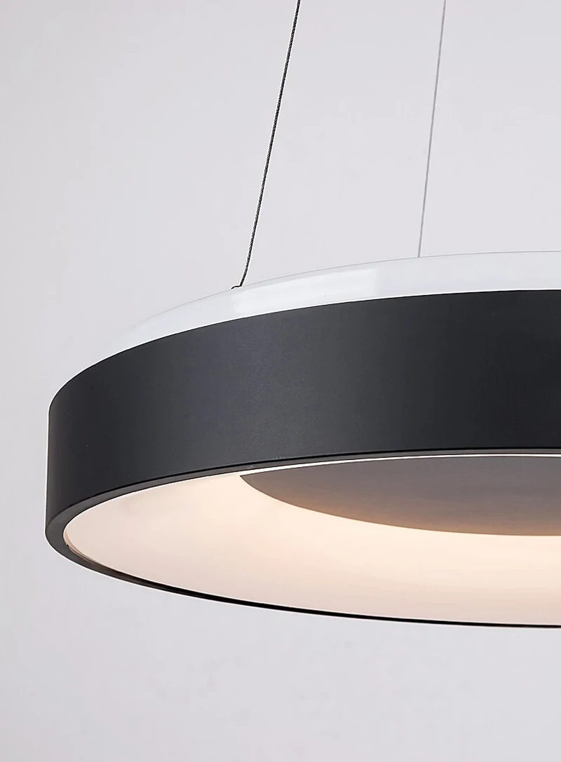 Ceilo – LED pendant in black with white shade, Ø480mm, 38W, 3000-6500K