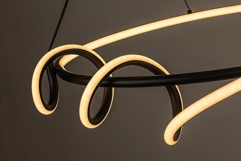 Menazi – LED пендел в черно/бяло, Ø635мм, 46W, 3000-6500K, димируем