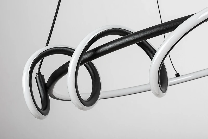 Menazi – LED пендел в черно/бяло, Ø635мм, 46W, 3000-6500K, димируем