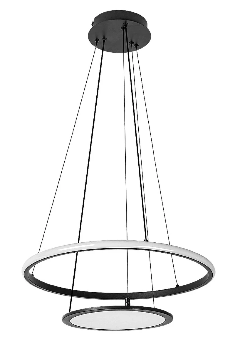 Jasero – LED pendant with adjustable light in black/white, Ø510mm, 42W, 3000-6500K