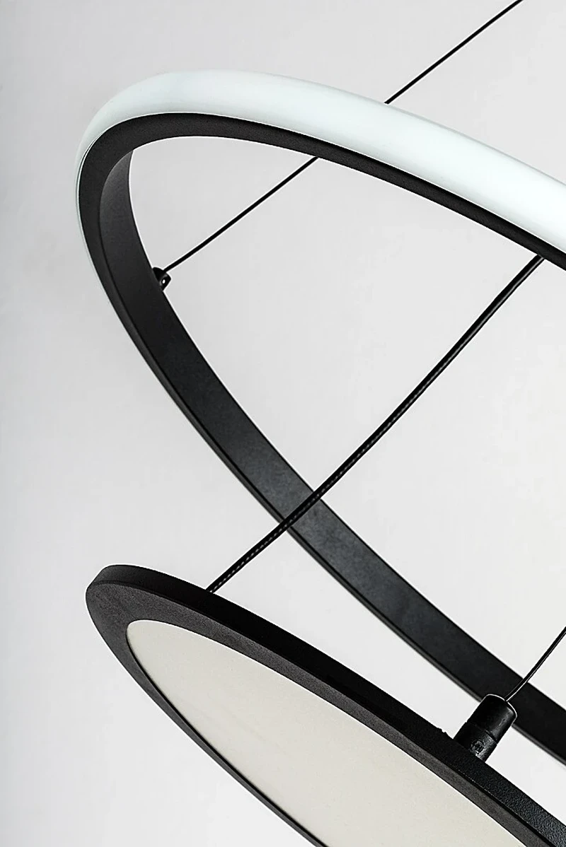 Jasero – LED pendant with adjustable light in black/white, Ø510mm, 42W, 3000-6500K