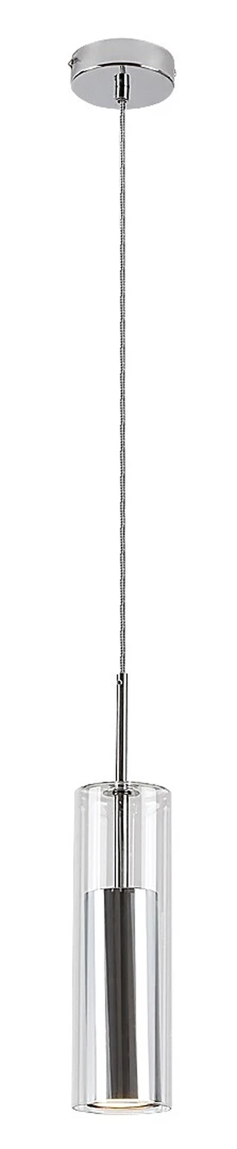 Pendant Lights Kalevi – modern pendant in chrome with clear glass, Ø80mm, 1×GU10