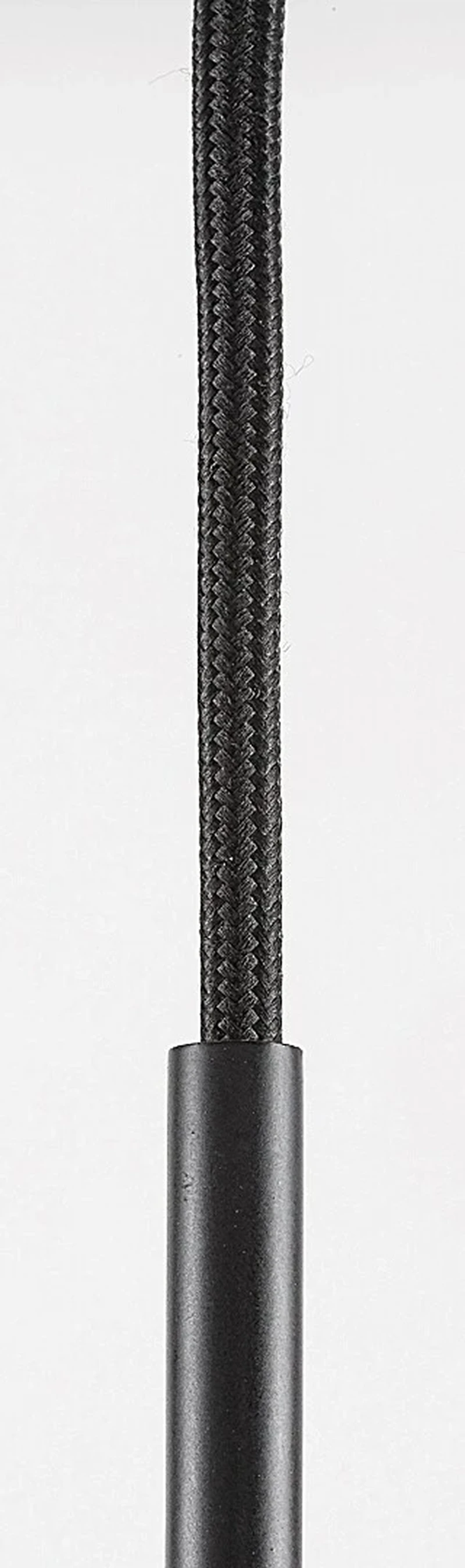 Esta – modern pendant in black matt with clear glass, Ø90mm, 1×E27