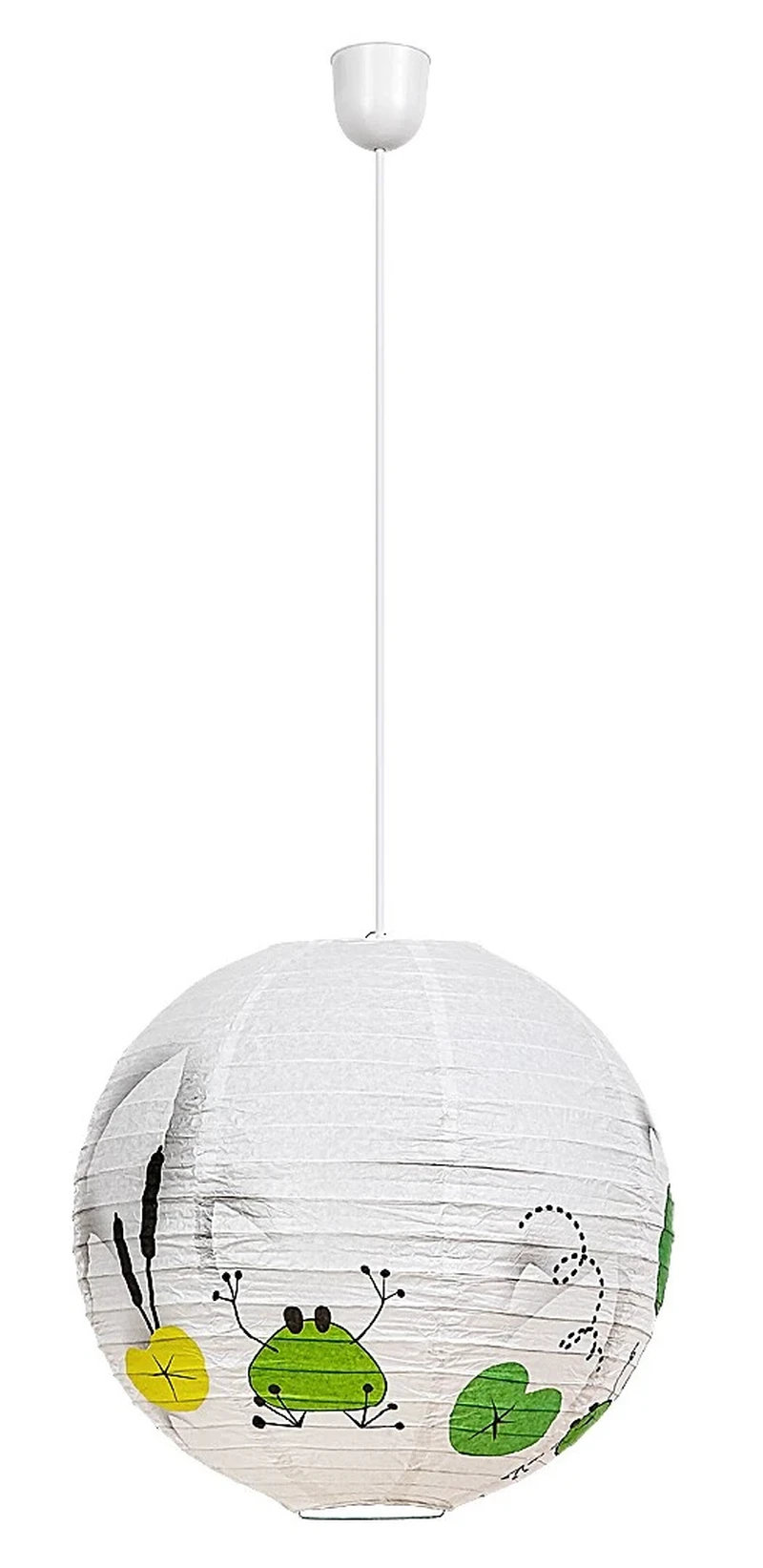 Froggo – children's pendant from paper in multicoloured design, Ø400mm, 1×E27