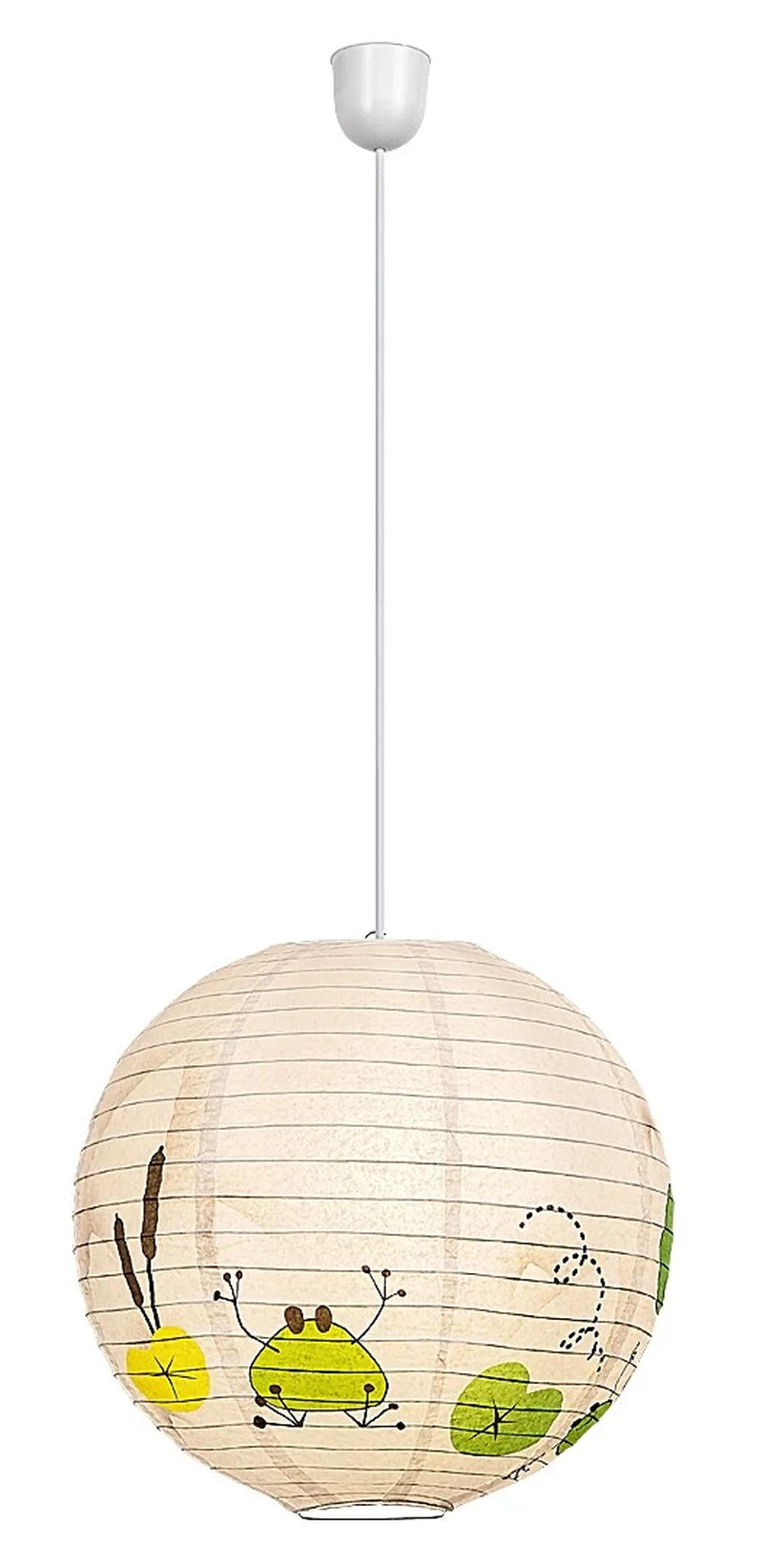 Children's Lighting Froggo – children's pendant from paper in multicoloured design, Ø400mm, 1×E27